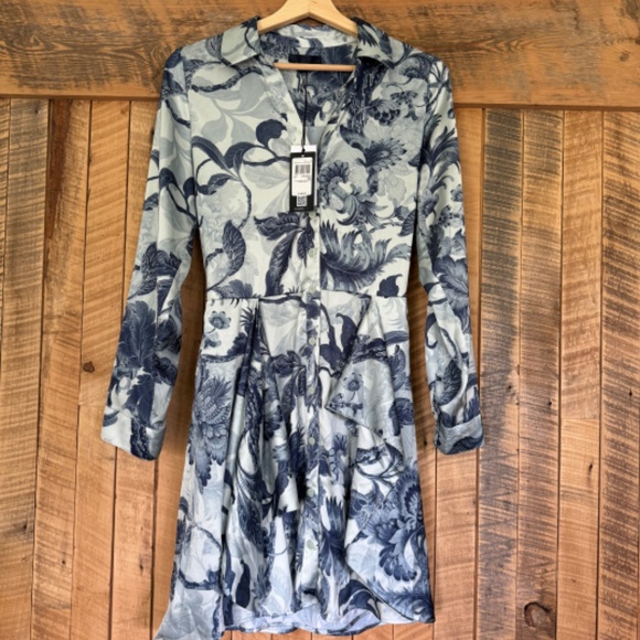 NWT Guess Long Sleeve Ayla Printed Dress - Picture 6 of 6